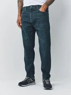 Next Denim Dark Blue Regular Tapered Fit Motionflex Jeans^ Jeans|Jeans