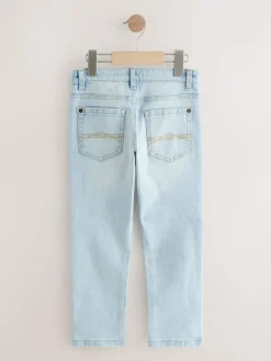 Sale Next Regular Fit Stretch Jeans 2 Pack (3-17yrs) Denim Dark Blue/Bleach