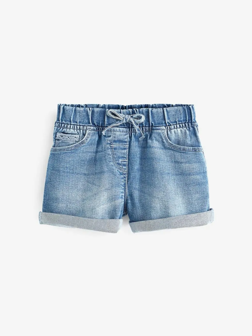 Next Denim Dark Wash Elasticated Waist Shorts (3mths-10yrs)