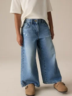 Sale Next Extra Wide Leg Jeans (6-16yrs) Denim