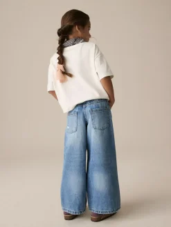 Sale Next Extra Wide Leg Jeans (6-16yrs) Denim