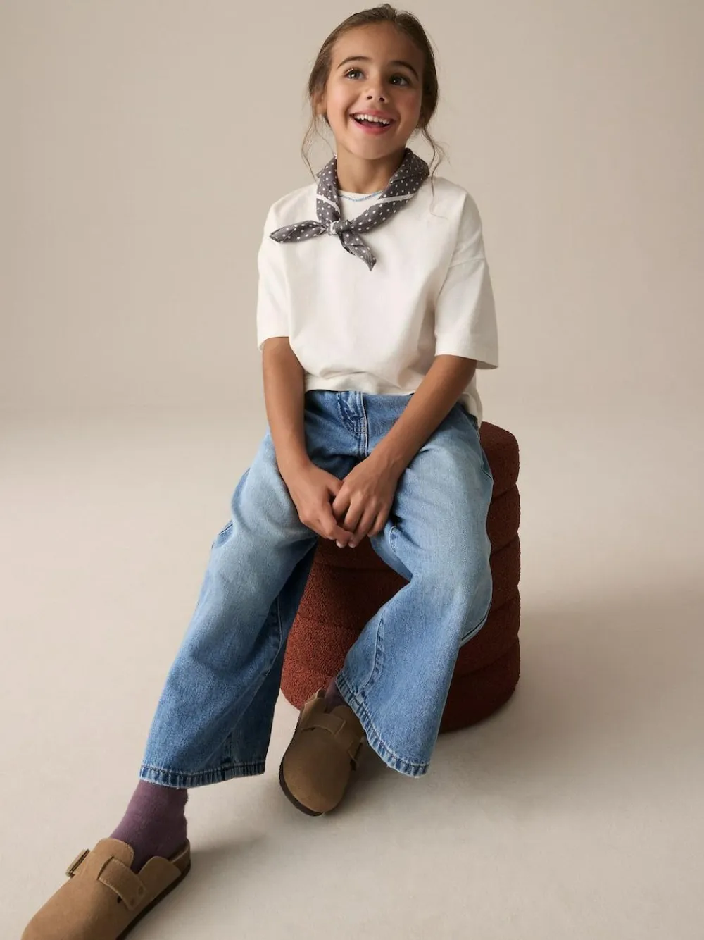 Sale Next Extra Wide Leg Jeans (6-16yrs) Denim