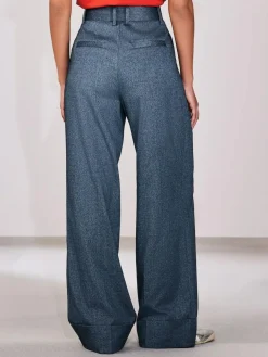 Clearance Next Denim Look Superwide Belted Trousers