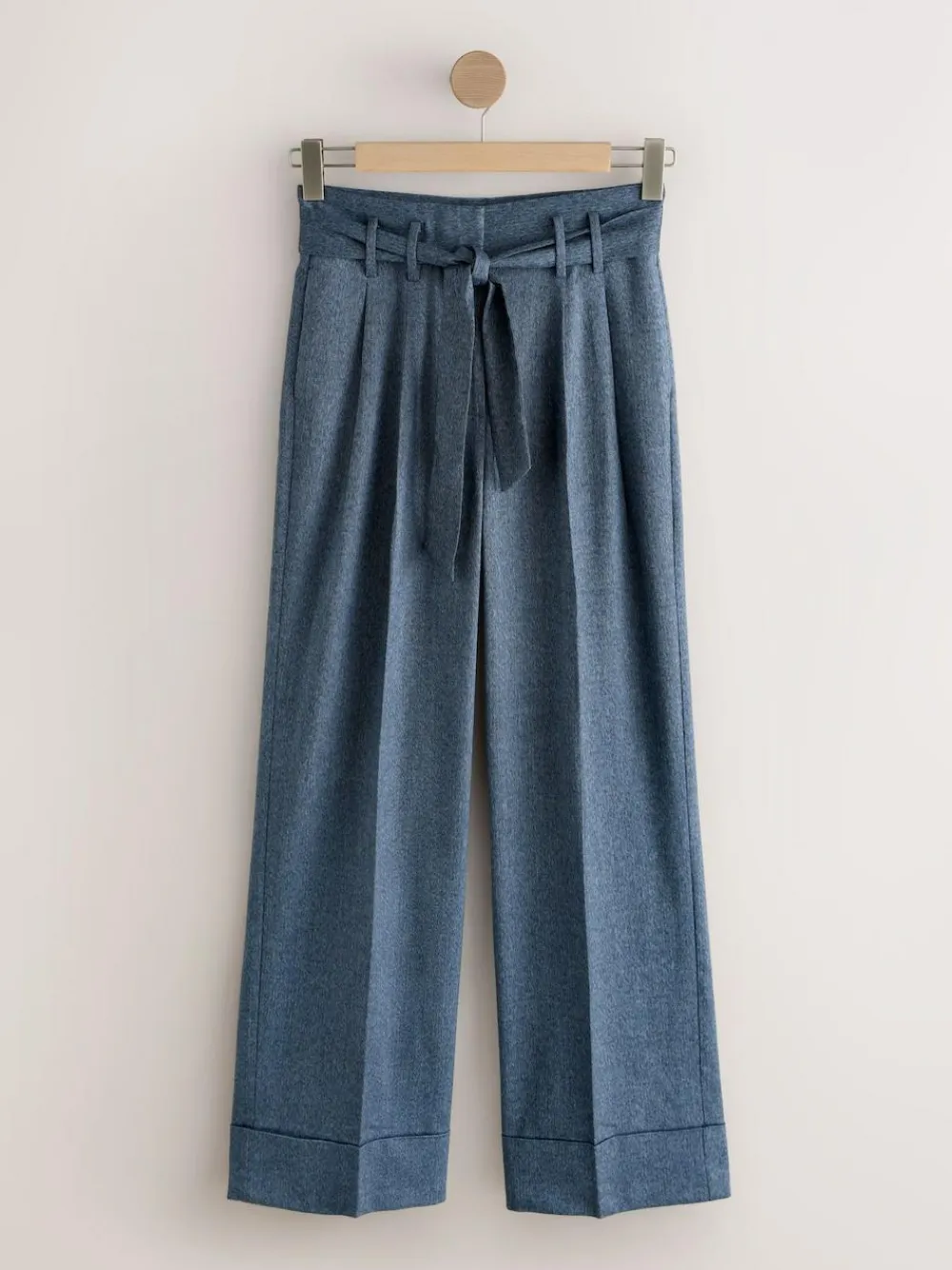 Clearance Next Denim Look Superwide Belted Trousers