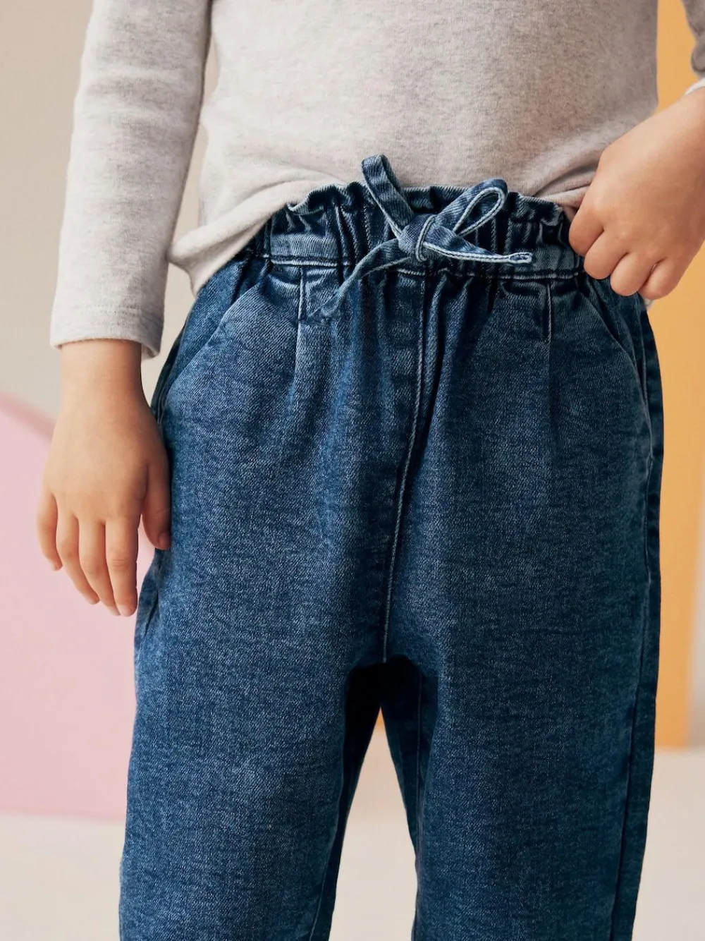 Discount Next Tie Waist Jeans (3mths-7yrs) Denim