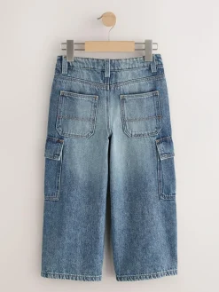 Next Denim Tint Superwide Denim Cargo Jeans (3-16yrs)^BOY Jeans & Joggers|Jeans