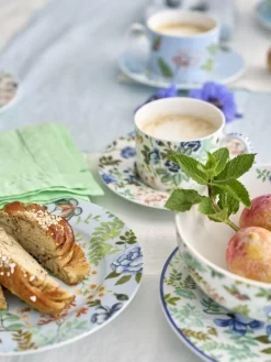 Designer's Guild Designers Guild Porcelaine De Chine Tea Cups and Saucers Set Of 4^ Mugs & Cups|Branded Kitchenware