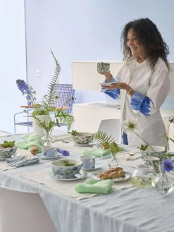 Designer's Guild Designers Guild Porcelaine De Chine Tea Cups and Saucers Set Of 4^ Mugs & Cups|Branded Kitchenware