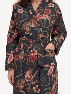 Online Desmond & Dempsey Soleia Navy Quilted Robe