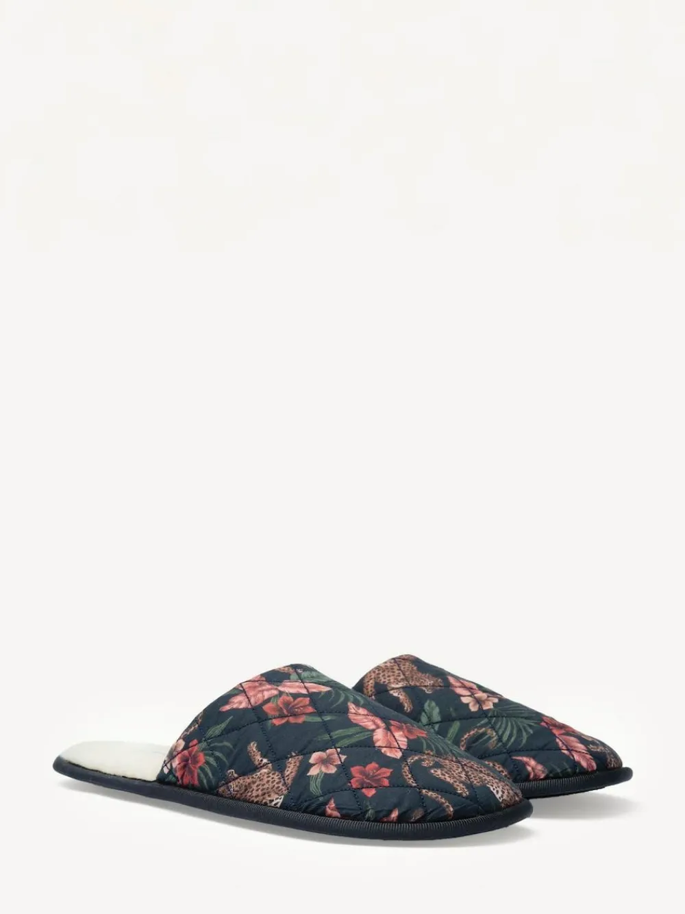 Desmond & Dempsey Soleia Navy Wool Slippers^Women Slippers