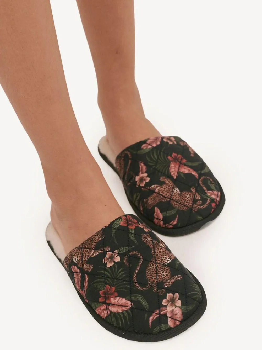 Desmond & Dempsey Soleia Navy Wool Slippers^Women Slippers