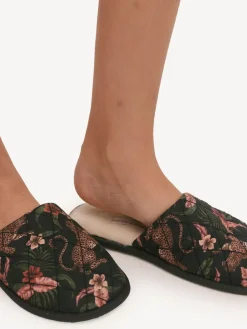 Desmond & Dempsey Soleia Navy Wool Slippers^Women Slippers