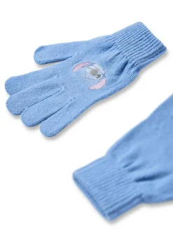 New Vanilla Underground Disney Lilo & Stitch Girls Hat & Gloves Set Blue