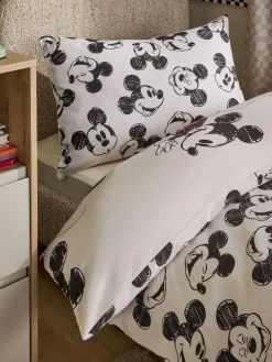 Next Disney Mickey Mouse Supersoft 100% Brushed Cotton Duvet Cover and Pillowcase Set