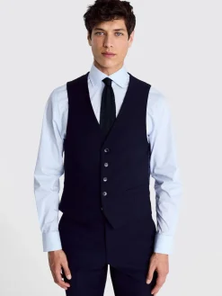 Outlet DKNY Slim Performance Suit Waistcoat Ink