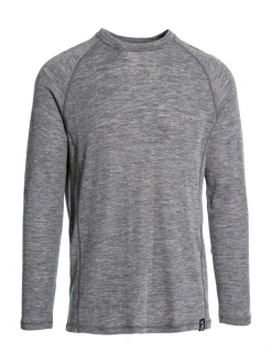 DLX Grey Male Grey Wexler Merino Base Layer Top^ Thermals