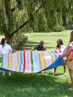 Best Dock & Bay Picnic Outdoor Waterproof Blanket Candy Stripes