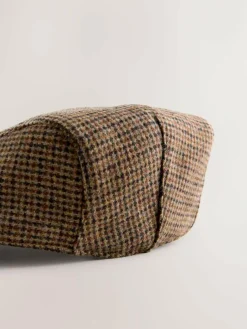 Next Dogtooth Brown Flat Cap^ Hats, Gloves & Scarves|Hats, Scarves & Gloves