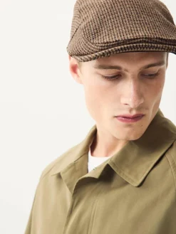 Next Dogtooth Brown Flat Cap^ Hats, Gloves & Scarves|Hats, Scarves & Gloves