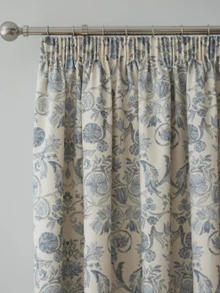 Dreams & Drapes Blue Averie Pencil Pleat Curtains^ Curtains & Blinds