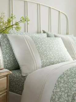 Dreams & Drapes Green Tess Easy Care Duvet Cover Set^ Branded Bedlinen