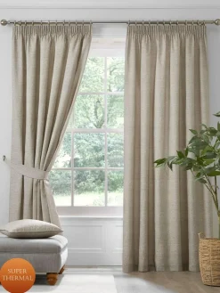 Dreams & Drapes Natural Pembrey Super Thermal Pencil Pleat Curtains^ Curtains & Blinds