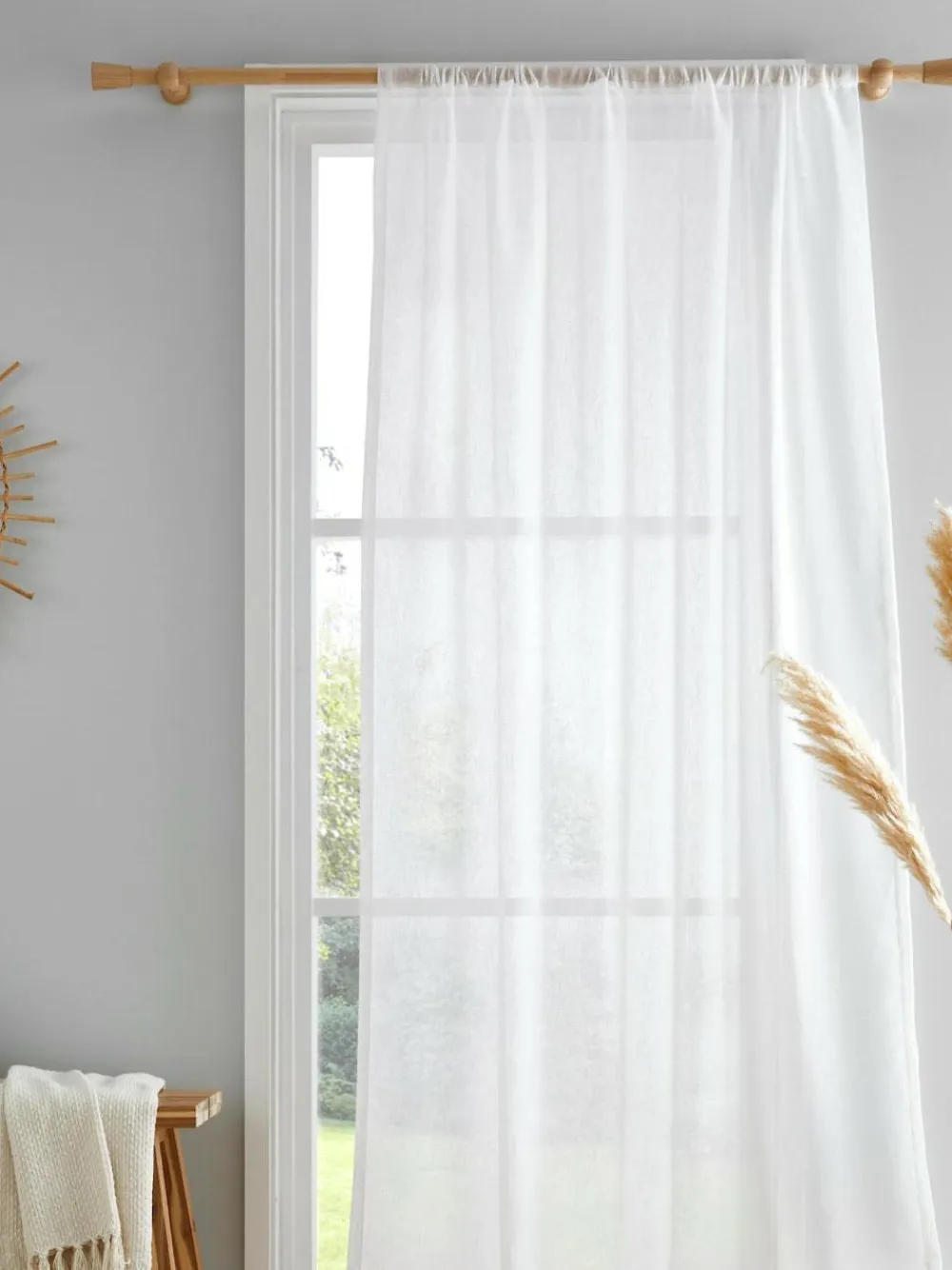 Best Drift Home Kayla Slot Top Voile Panel White