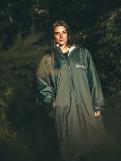 dryrobe Green Advance Adult Long Sleeve Changing Robe^Women Bathrobes