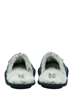 Clearance Dunlop Closed Toe Mens Mule Slippers Blue