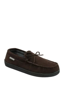 Dunlop Suede Lace-Up Moccasin Full Slippers^ Slippers|Slippers