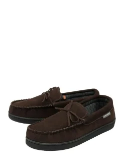 Dunlop Suede Lace-Up Moccasin Full Slippers^ Slippers|Slippers