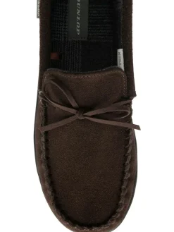 Dunlop Suede Lace-Up Moccasin Full Slippers^ Slippers|Slippers