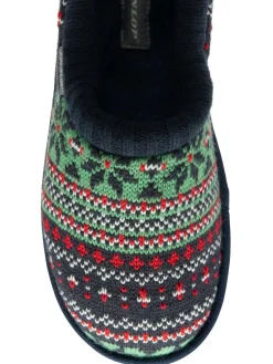 Dunlop Mens Fairisle Pattern Warm Lined Slipper Mules^ Slippers|Slippers
