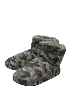 Dunlop Green Mens Faux Fur Lined Boot Slippers^ Slippers|Slippers