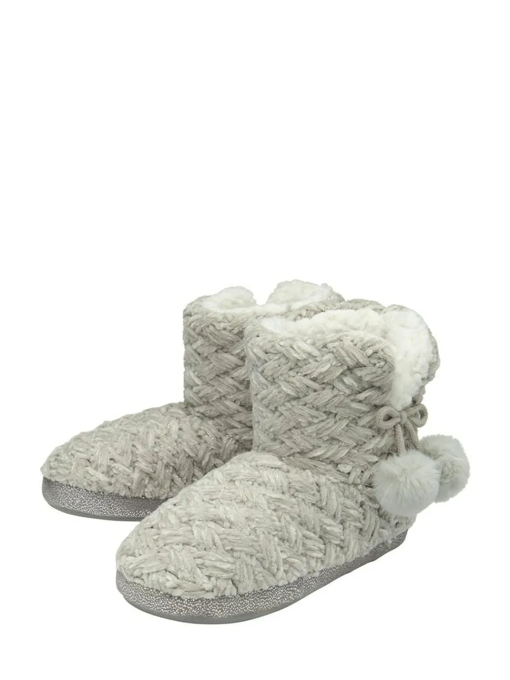 Dunlop Ladies Knitted Bootee Slippers^Women Slippers