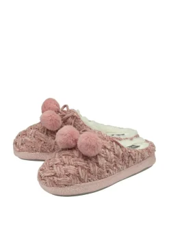 Dunlop Ladies Knitted Closed Toe Mule Slippers^Women Slippers