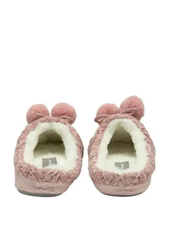 Dunlop Ladies Knitted Closed Toe Mule Slippers^Women Slippers
