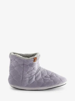 Discount Dunlop Purple Quilted Bootee Mens Slippers