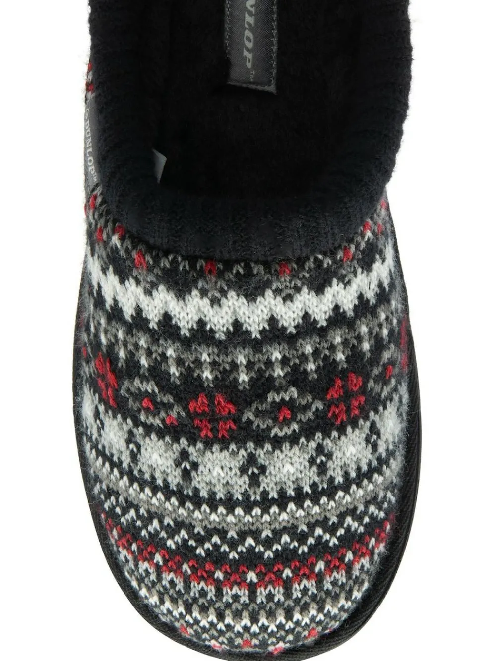 Dunlop Mens Fairisle Pattern Warm Lined Slipper Mules^ Slippers|Slippers