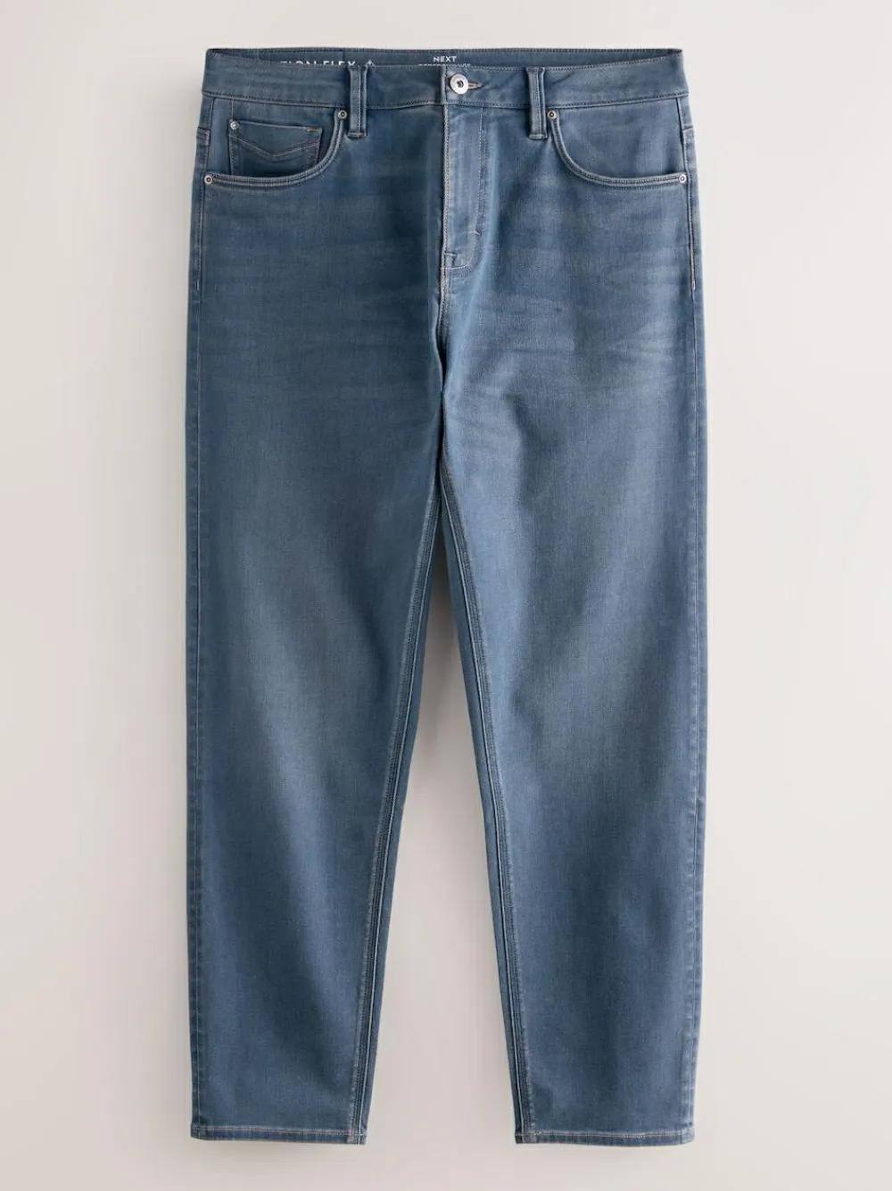 Next Dusky Blue Regular Tapered Fit Motionflex Jeans^ Jeans|Jeans