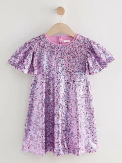 Next Angel Sleeve Sequin Party Dress (3-16yrs)^ Dresses