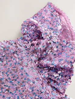 Next Angel Sleeve Sequin Party Dress (3-16yrs)^ Dresses