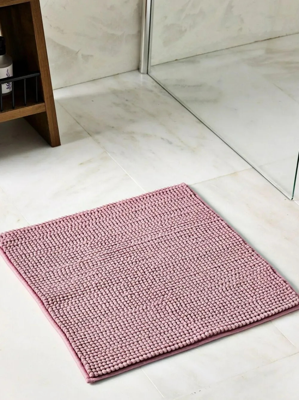 Next Dusky Pink Bobble Shower Mat^ Towels & Bathmats