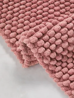 Next Dusky Pink Giant Bobble Bath Mat^ Towels & Bathmats