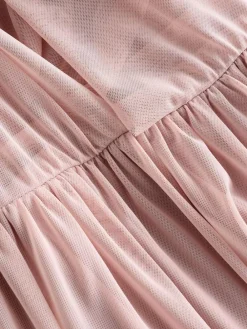 Next Dusky Pink Mesh Multiway Wedding Guest Bridesmaid Maxi Dress^Women Maxi Dresses