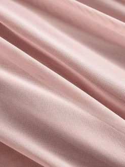 Next Dusky Pink Mesh Multiway Wedding Guest Bridesmaid Maxi Dress^Women Maxi Dresses