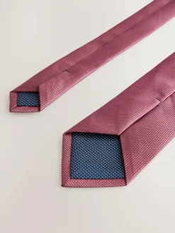Next Dusky Pink Slim Textured Tie^ Ties & Pocket Squares