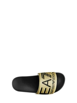 Discount EA7 Beachwear Black Slippers