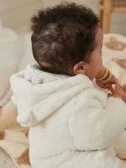 Best Next Ecru Baby Cosy Fleece Hooded All-In-One (0-18mths)