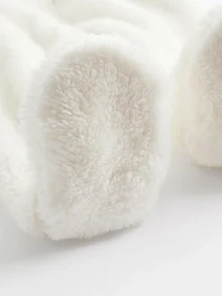 Best Next Ecru Baby Cosy Fleece Hooded All-In-One (0-18mths)